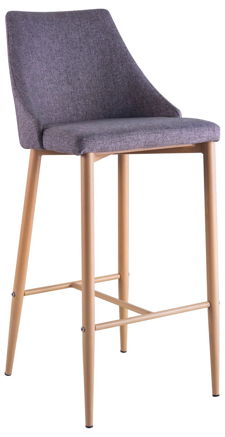 Стул барный 210830 полиэстер серый 44х109 см