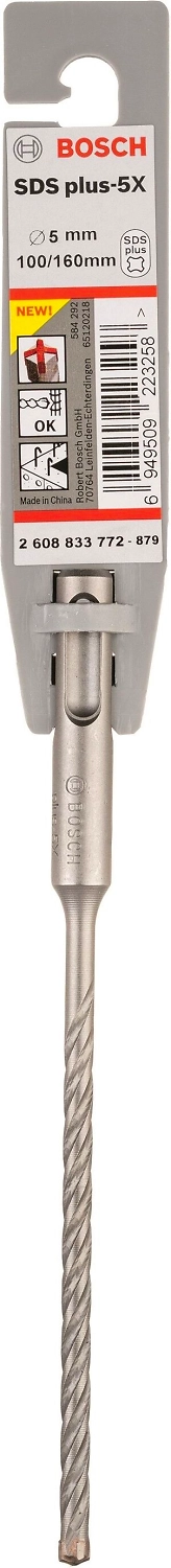 Бур по бетону BOSCH SDS-Plus 5 мм 100 мм