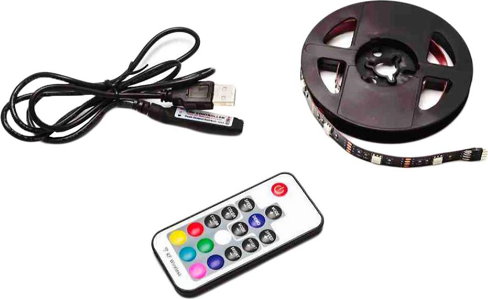 Светодиодная лента Apeyron Electrics SMD 5050 IP20 30LED 5В 7,2Вт RGB 2х0,5 м