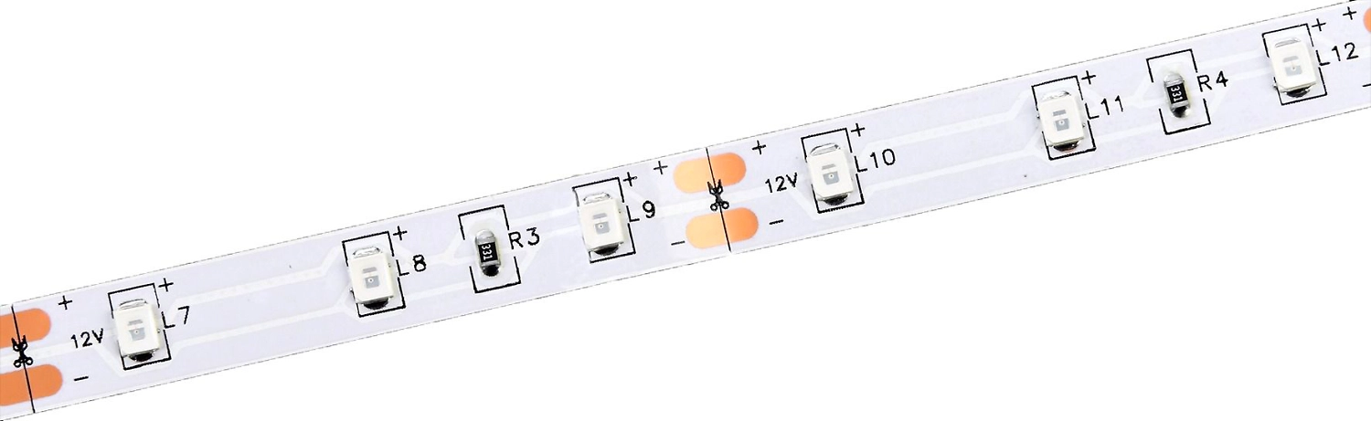 Светодиодная лента IEK SMD 2835 60LED IP20 12В 4,8Вт желтый 5 м