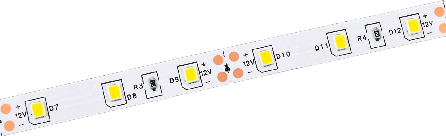 Светодиодная лента IEK SMD 2835 60LED IP20 12В 4,8Вт теплый белый 5 м