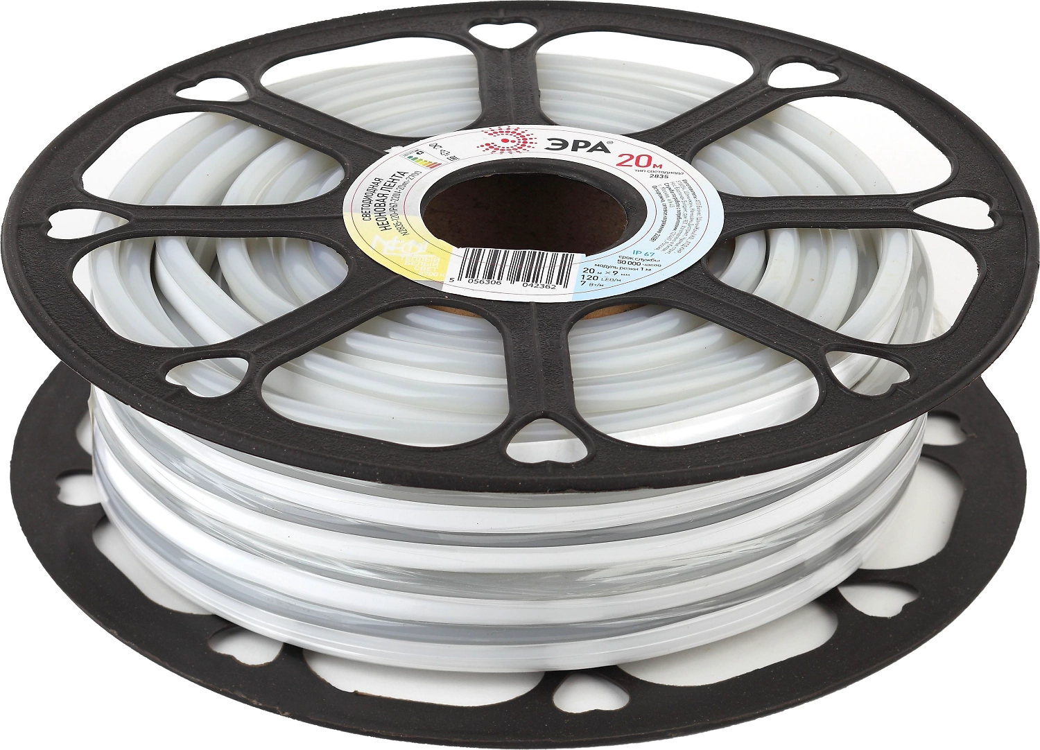 Светодиодная лента ЭРА N2835-120-IP67-220V-20m-2700 120 шт IP67 220В белый 20 м