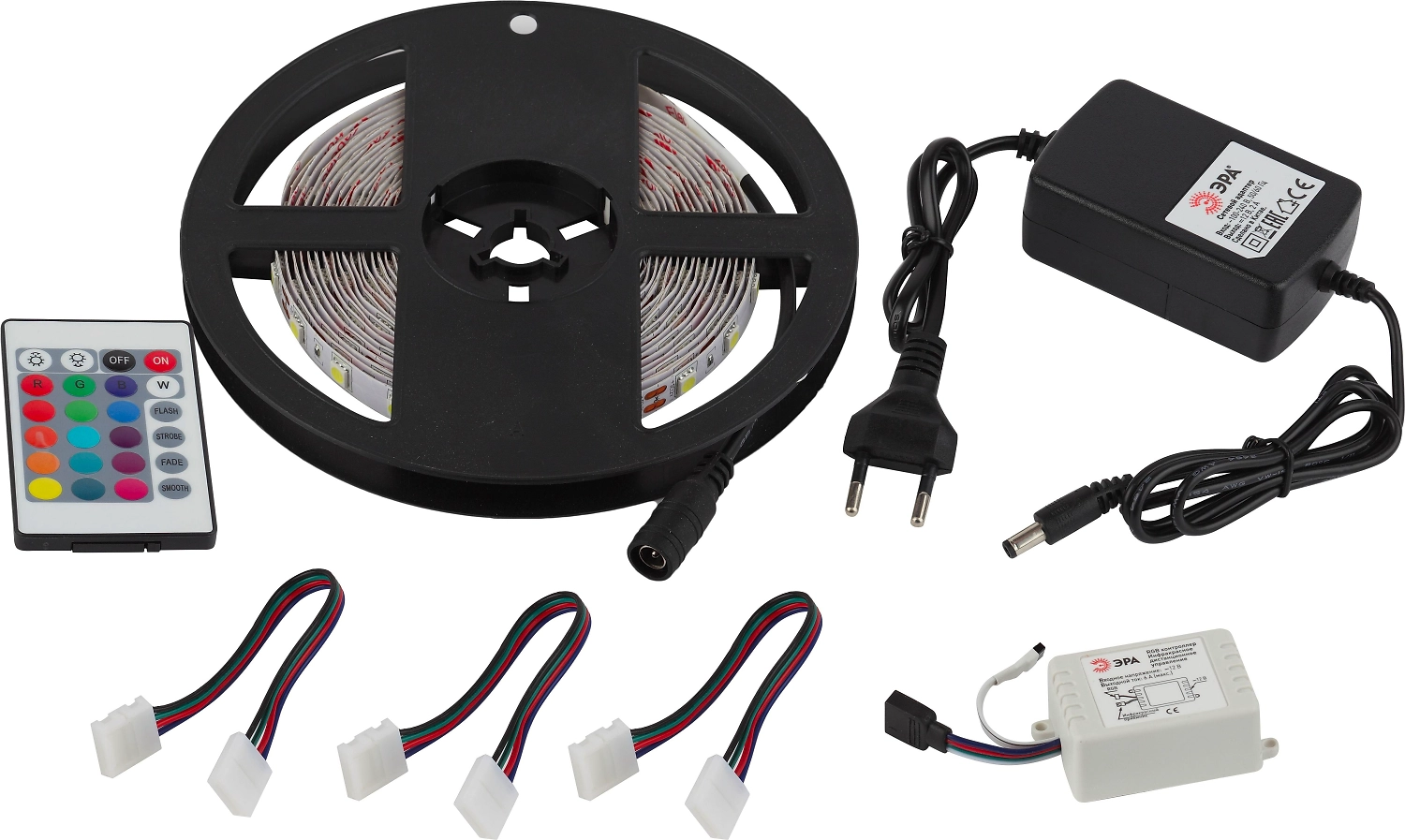 Светодиодная лента ЭРА SMD 5050 60 шт IP20 12B 14,4Вт белый 5 м