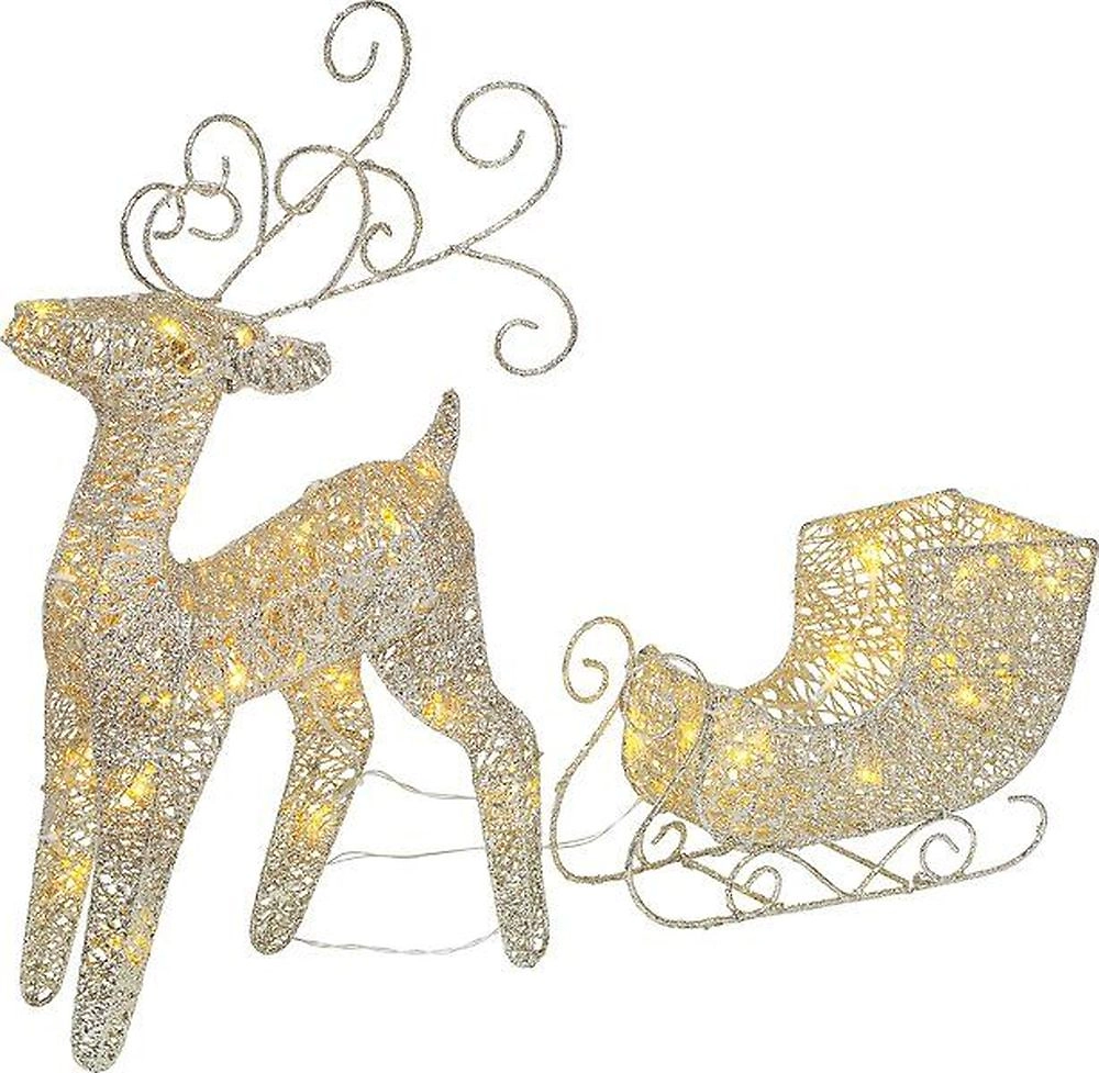 Световая фигура Олень 40 LED шампань 56,5х44х13 см