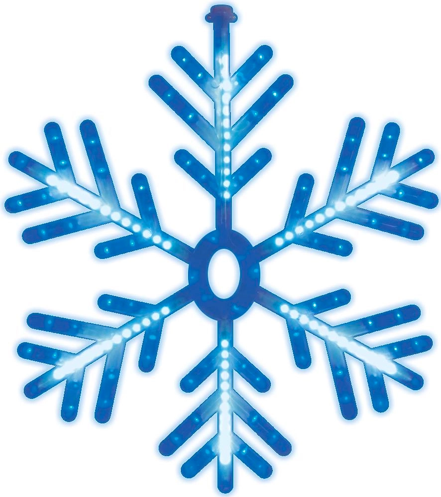 Световая фигура Glos Снежинка 258 LED 60 см белый и синий