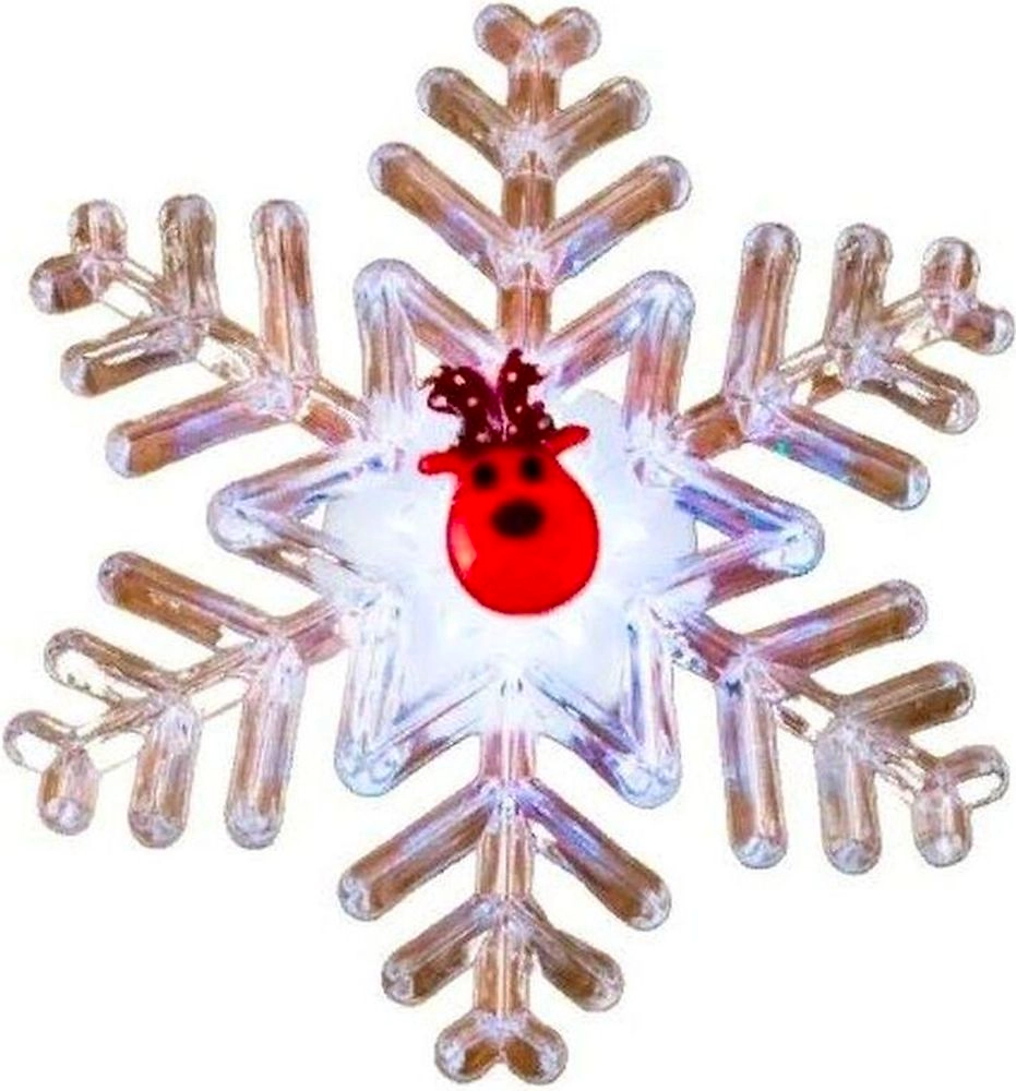 Световая фигура Олень на снежинке светодиодная 95х95 см