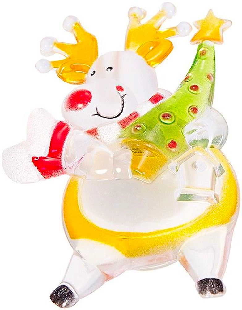 Световая фигура Олень на присоске светодиодная 7х9,5х1,3 см