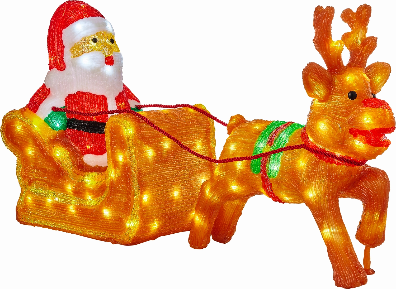 Световая фигура Олень с санями 120 LED IP44 40 см