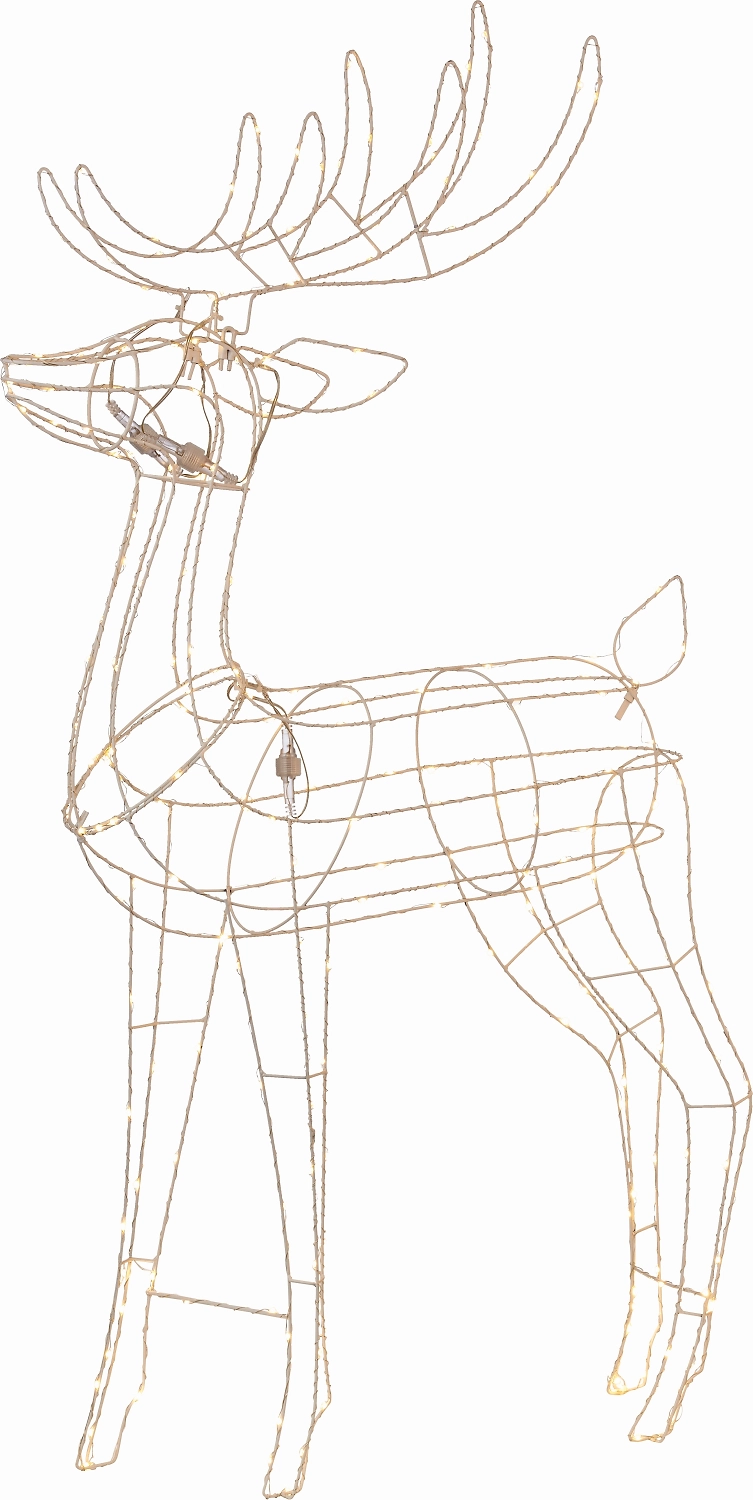 Световая фигура Олень 250 LED IP44 110 см белый