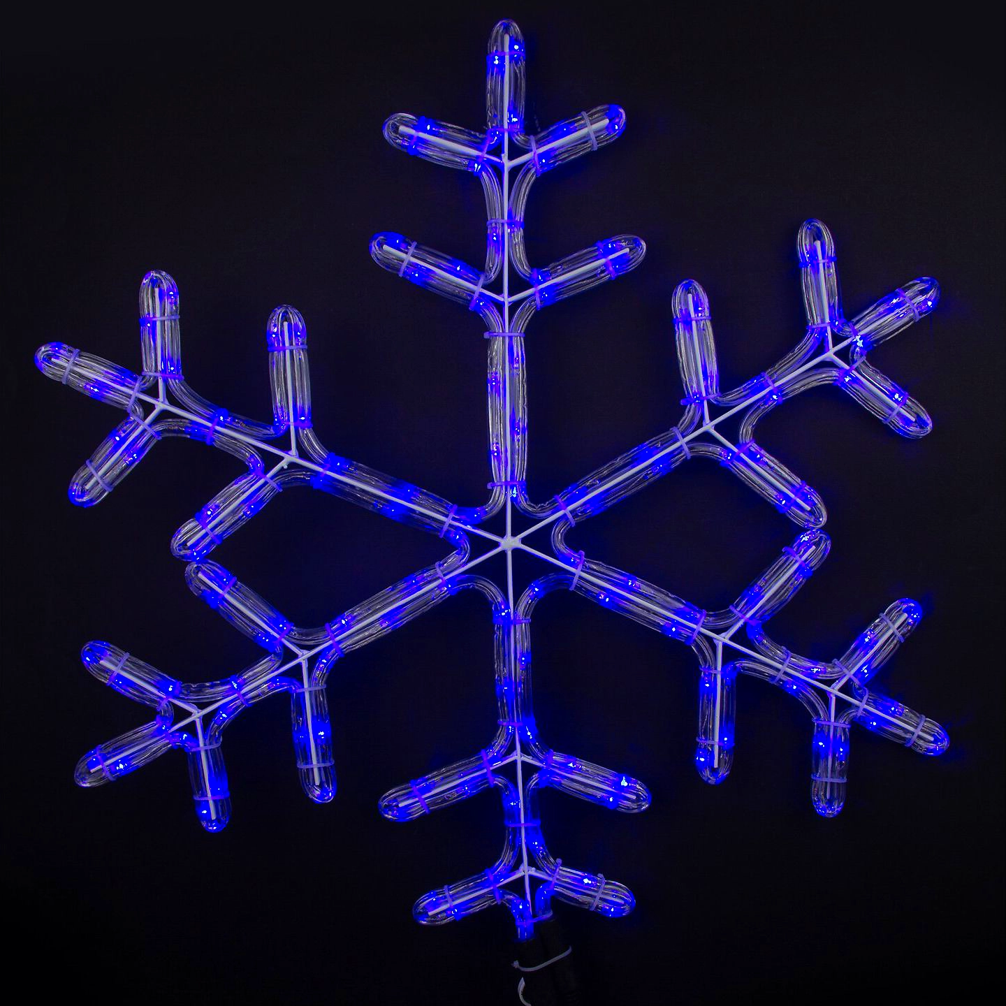 Световая фигура снежинка 144 LED IP44 56 см синий постоянный