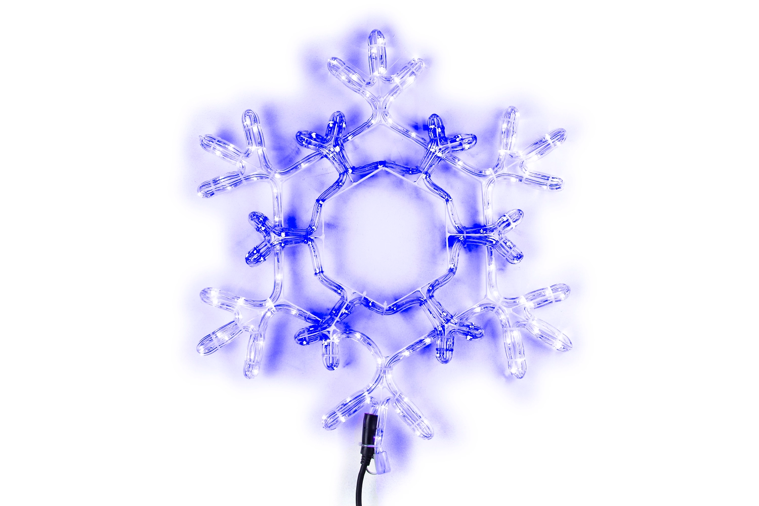Световая фигура Снежинка 204 LED 52 см сине-белый