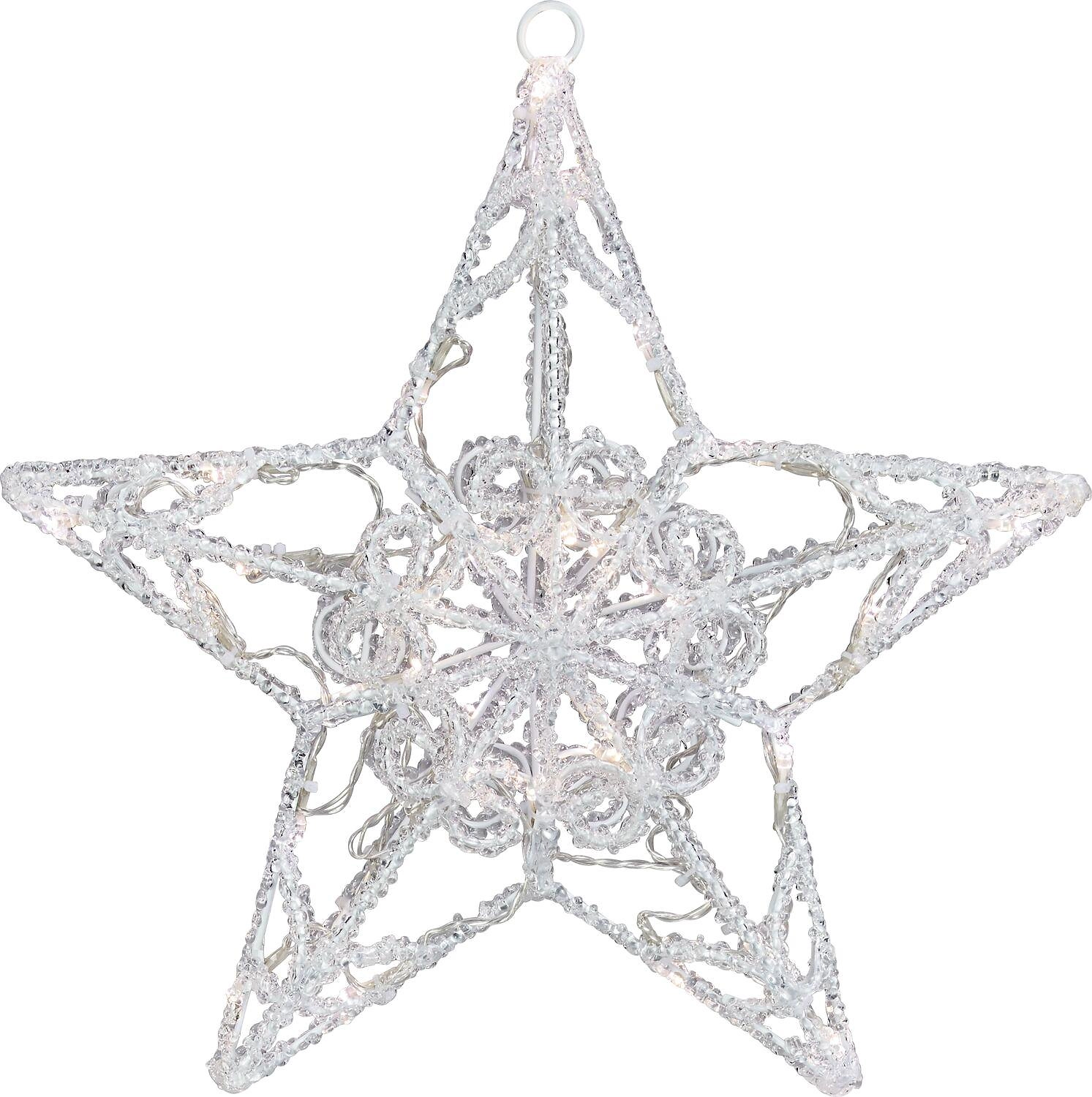 Световая фигура Звезда 40 LED IP44 40 см белый мерцающий