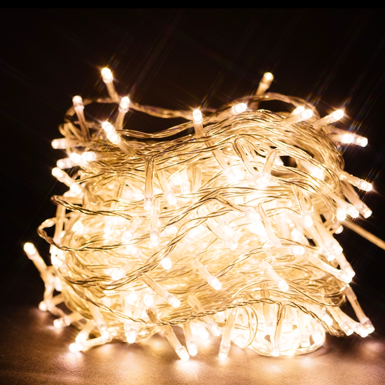 Гирлянда Мишура 140 LED теплый белый 15,4 м