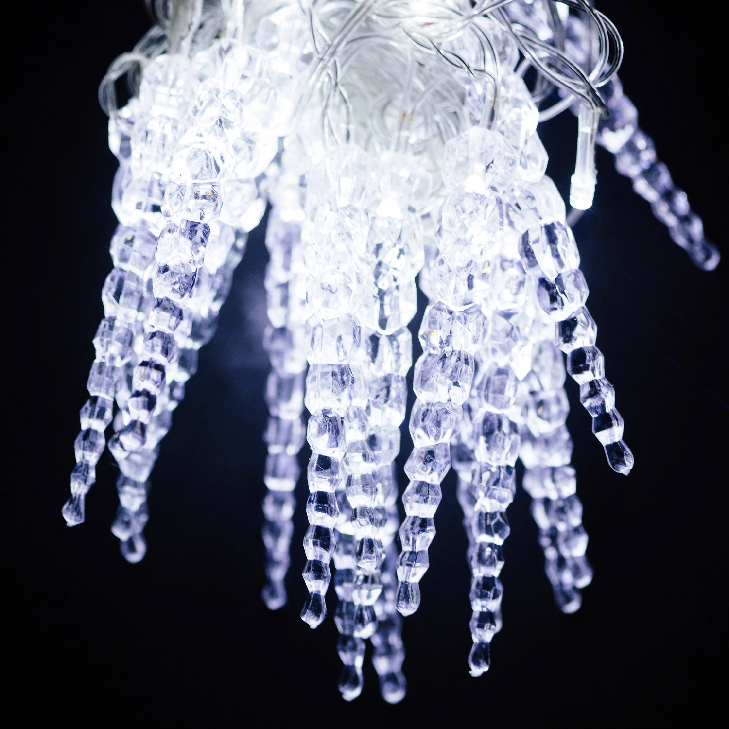 Гирлянда нить Glos Сосульки 25 LED холодный белый 4,8 м