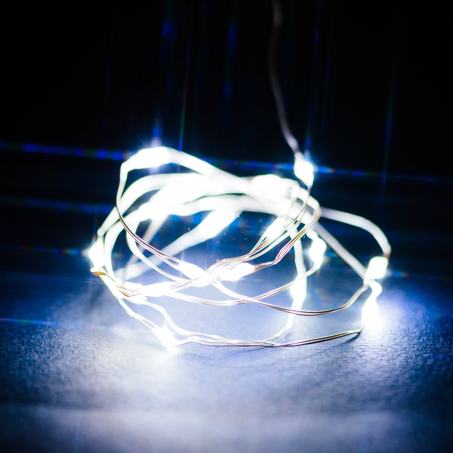 Гирлянда Нить 20 LED холодный белый 1 м