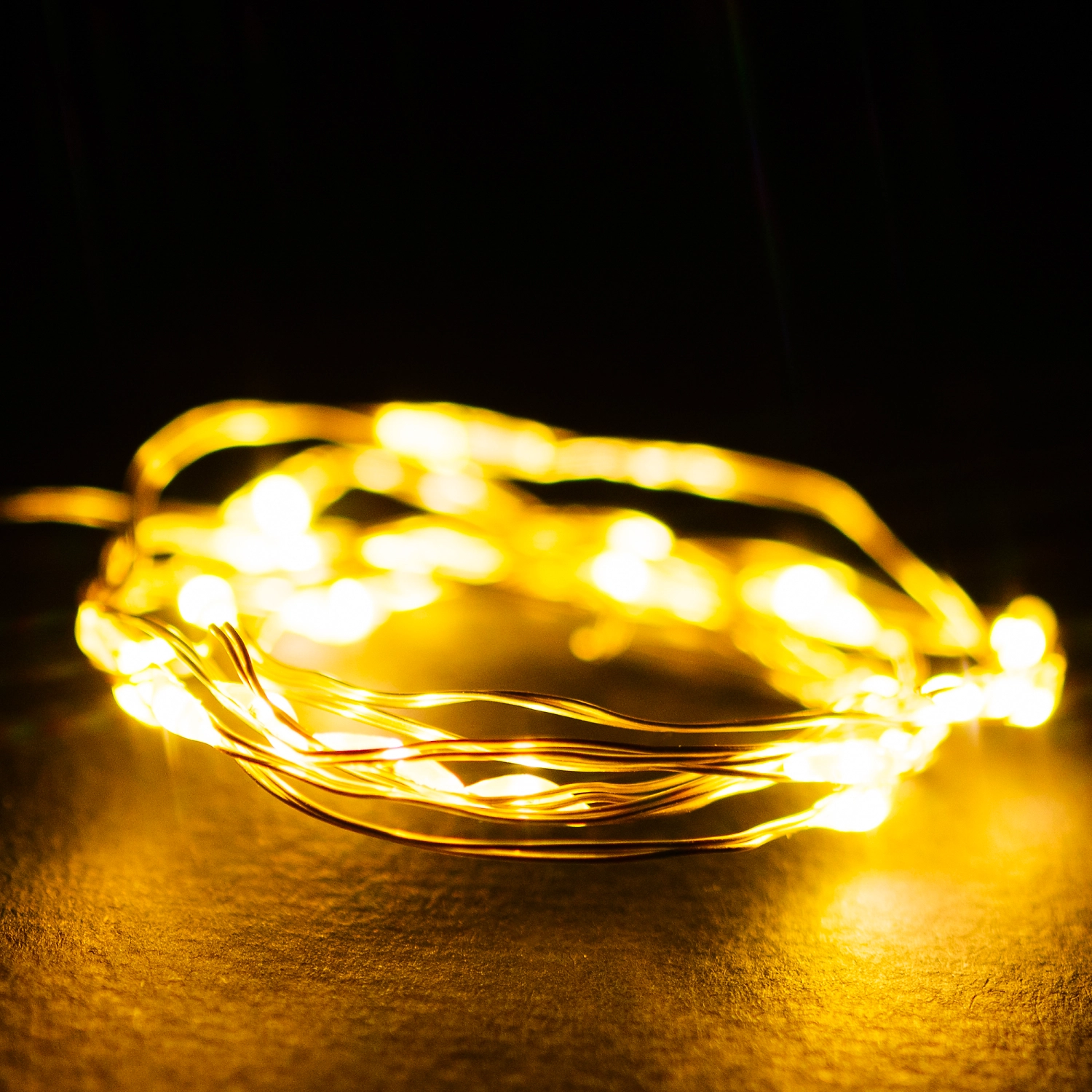 Гирлянда Нить 20 LED теплый белый 1 м