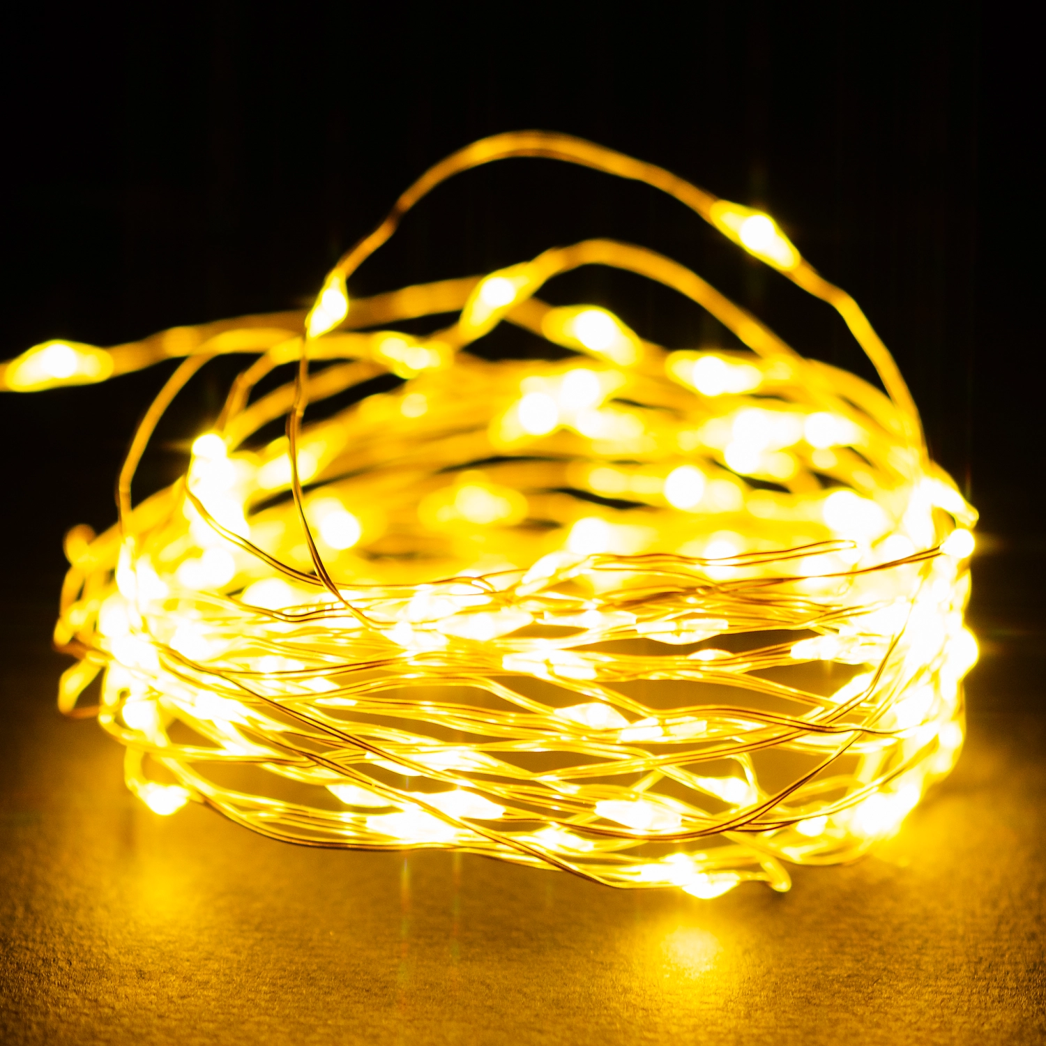 Гирлянда Нить 100 LED теплый белый 5 м