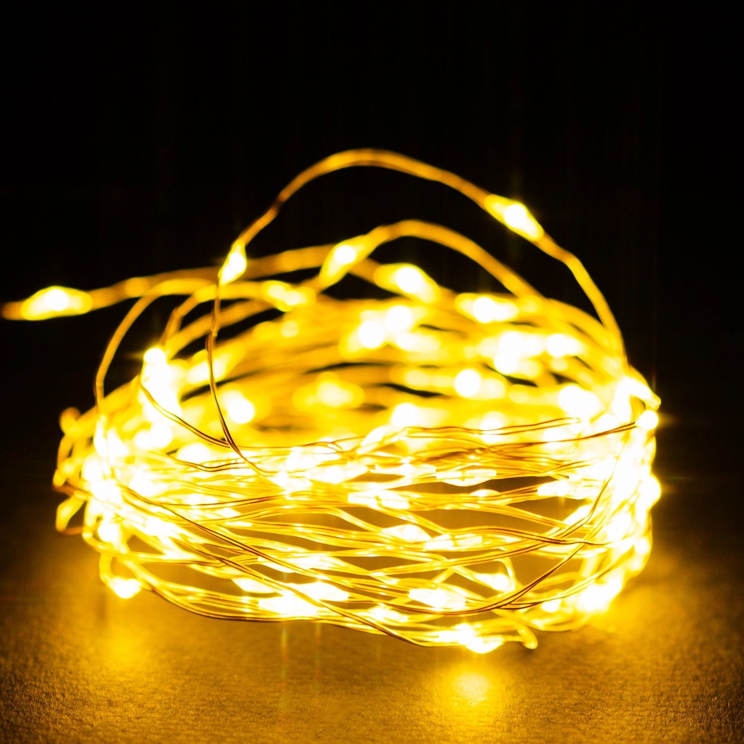 Гирлянда Нить внутренняя 100 LED теплый белый 5 м