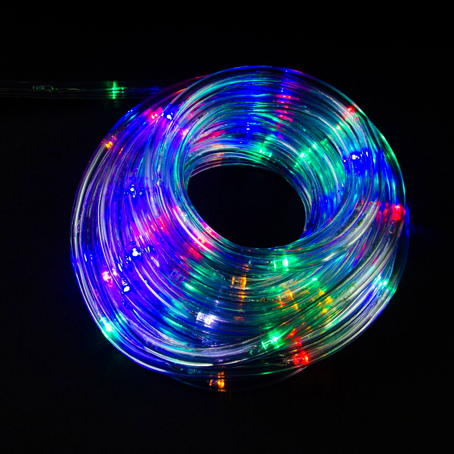 Гирлянда наружная нить GLOS IE 100 LED холодный белый/многоцветный 5 м