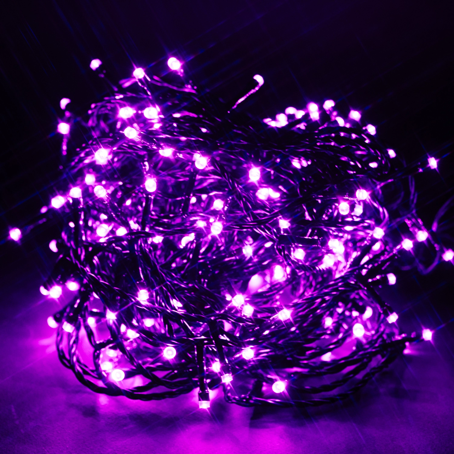 Гирлянда Мишура 80 LED розовая 11,3 м