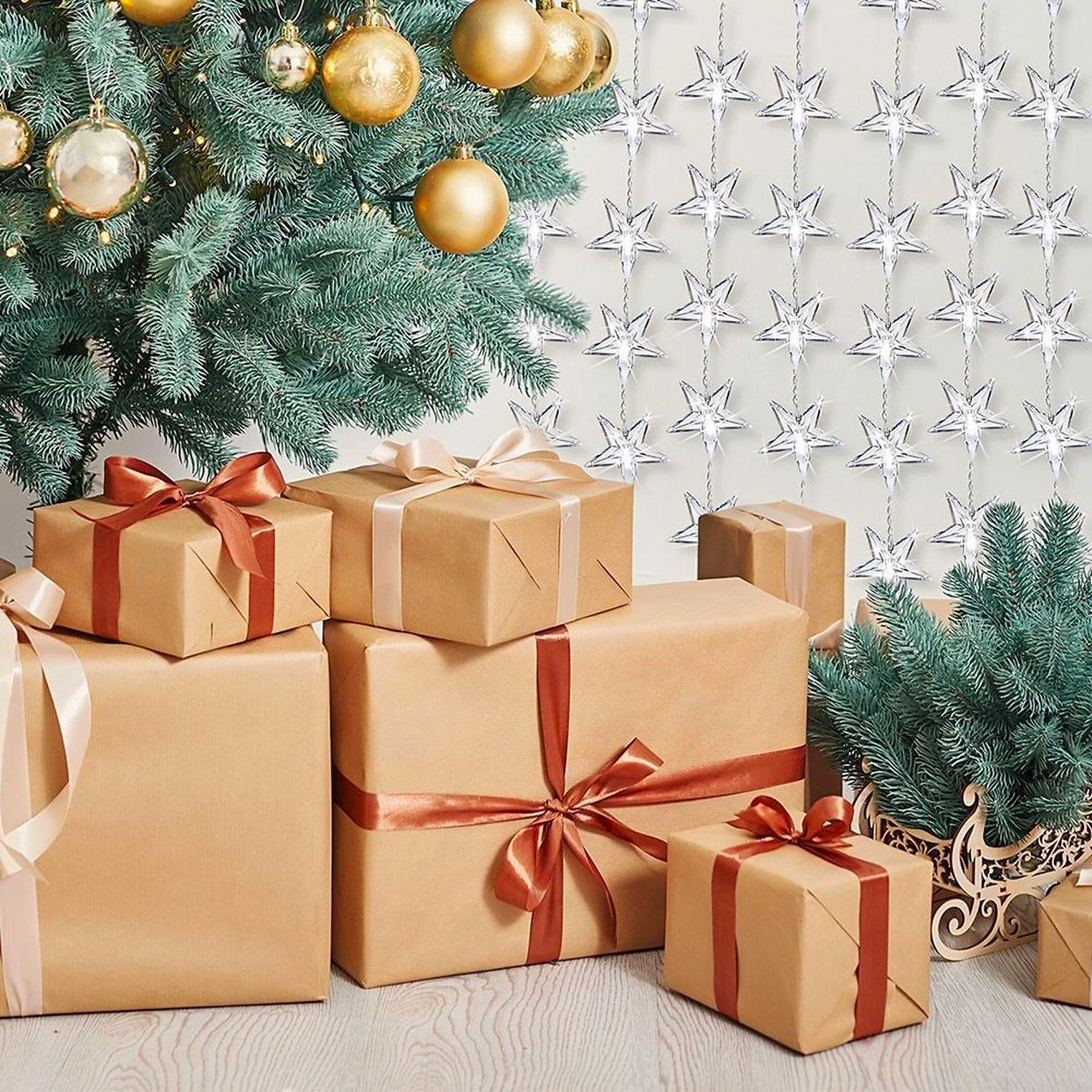 Гирлянда занавес Glos 43 LED холодный белый 2,5 м