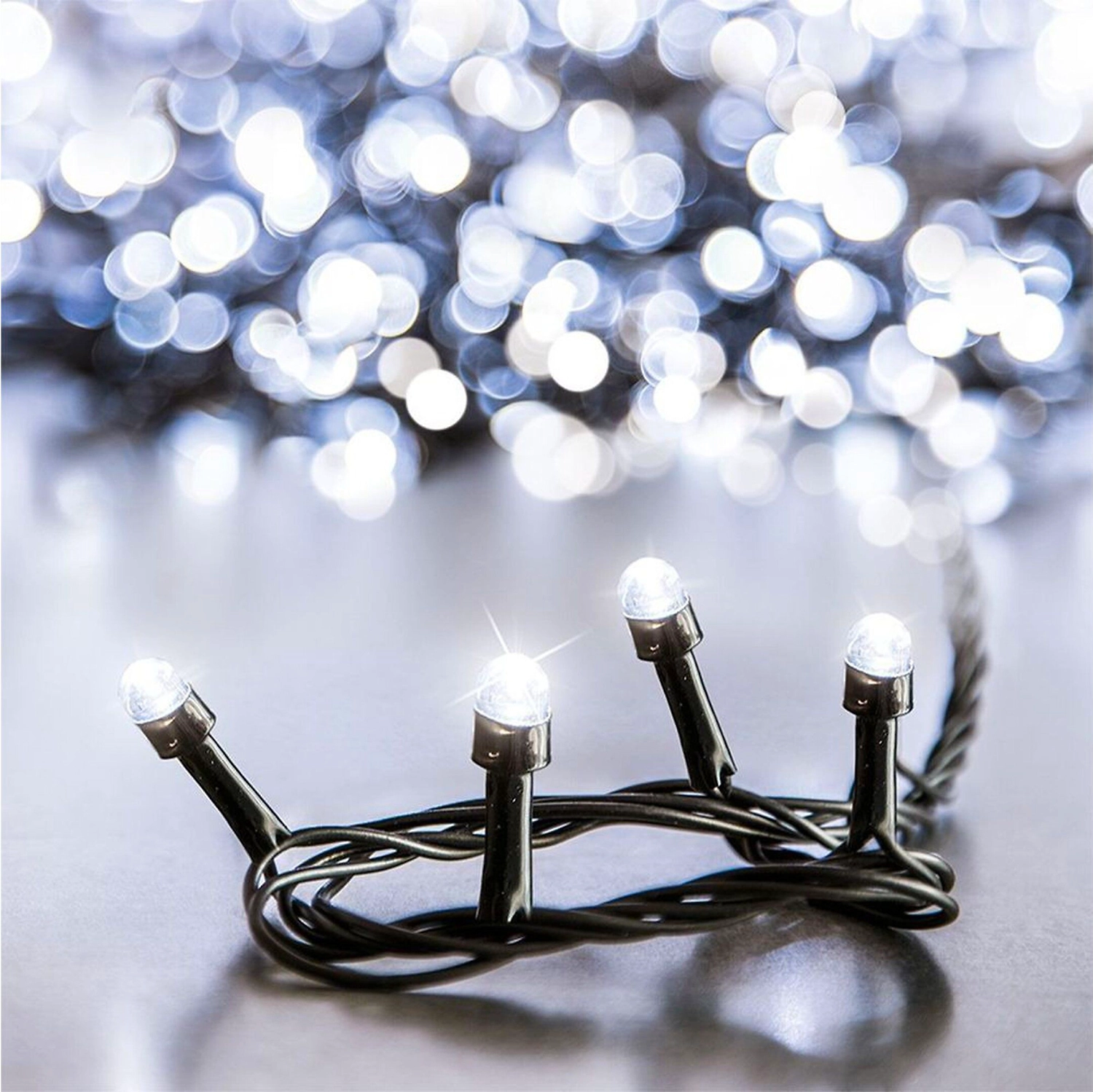 Гирлянда нить Glos 300 LED холодный белый 30 м