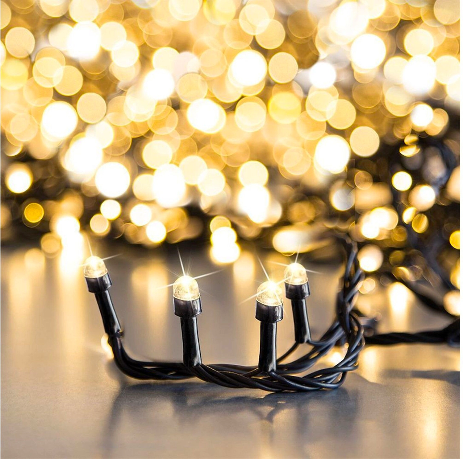 Гирлянда нить Glos 300 LED теплый белый 30 м