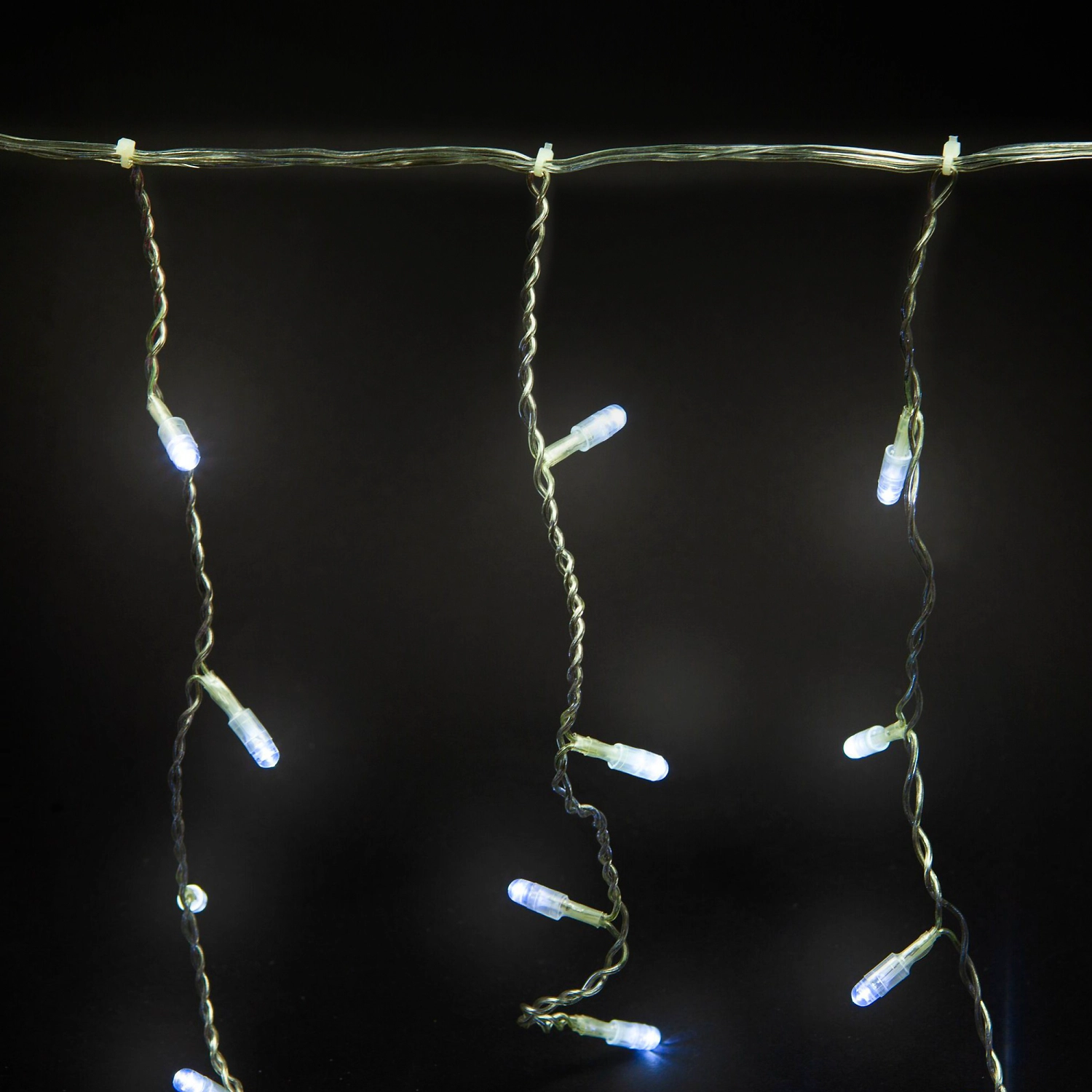 Гирлянда бахрома SH LIGHTS 100 LED белый 2х0,5 м