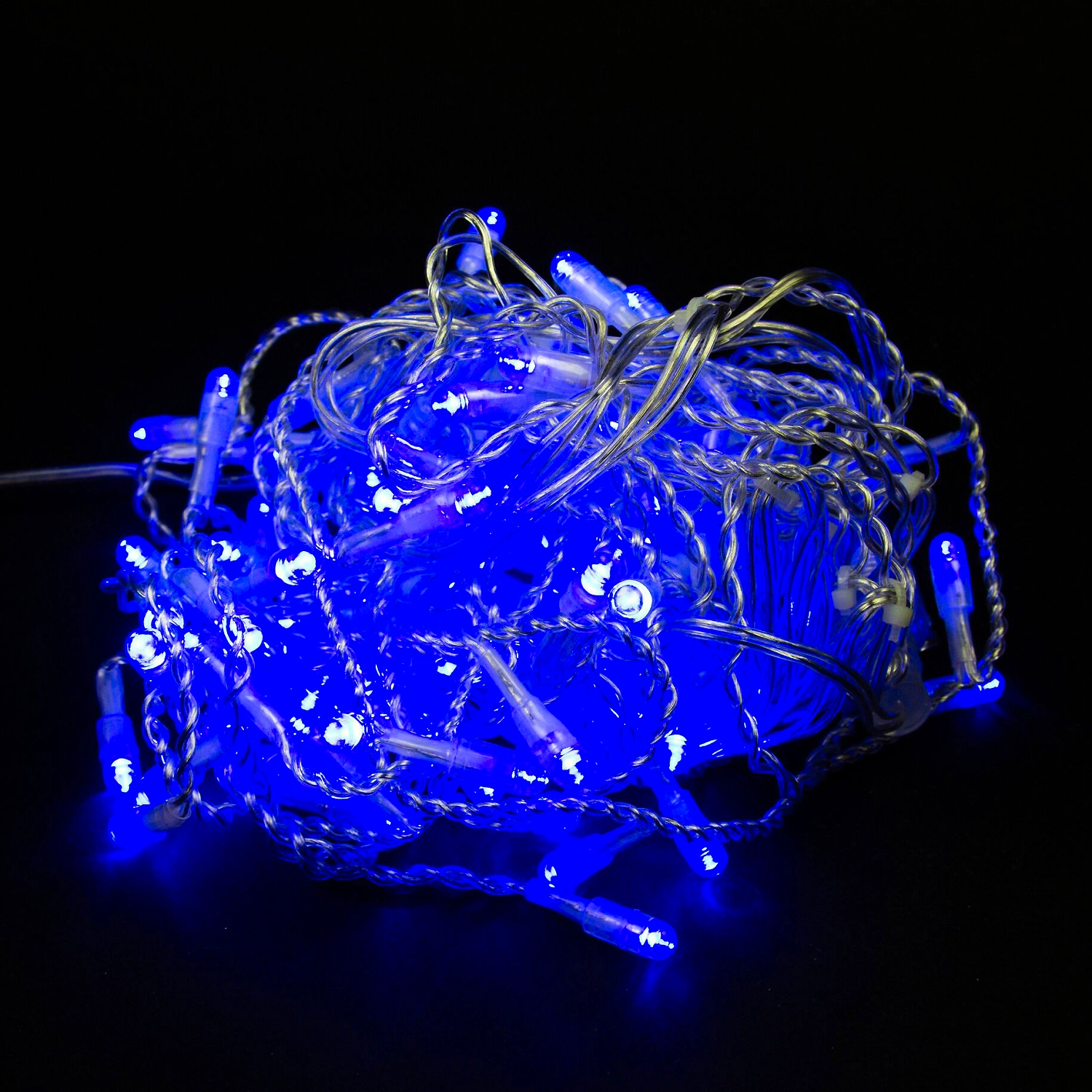 Гирлянда бахрома SH LIGHTS 100 LED синий 2х0,5 м