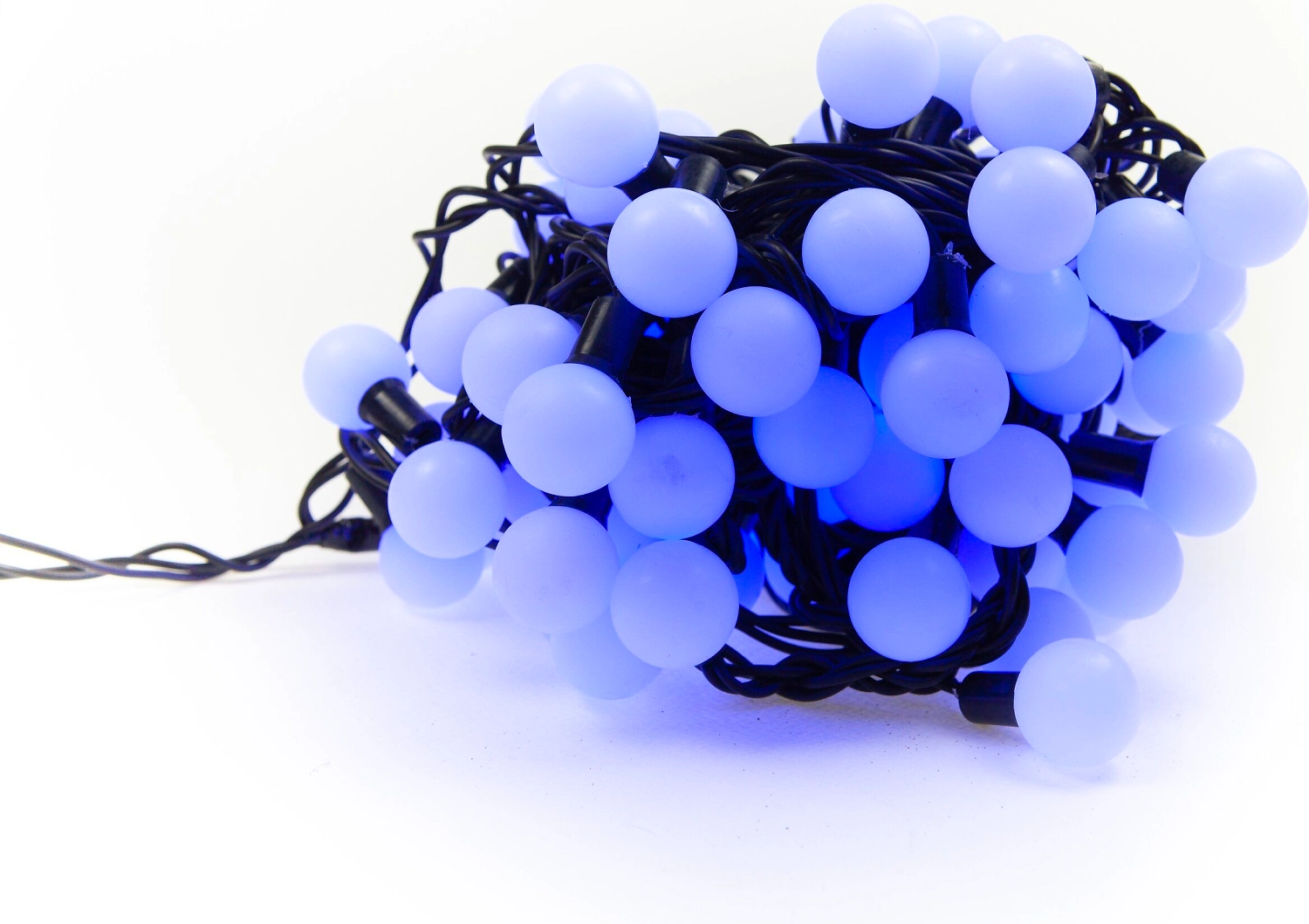 Гирлянда с насадками внешняя Шарики 100 LED черная 10 м