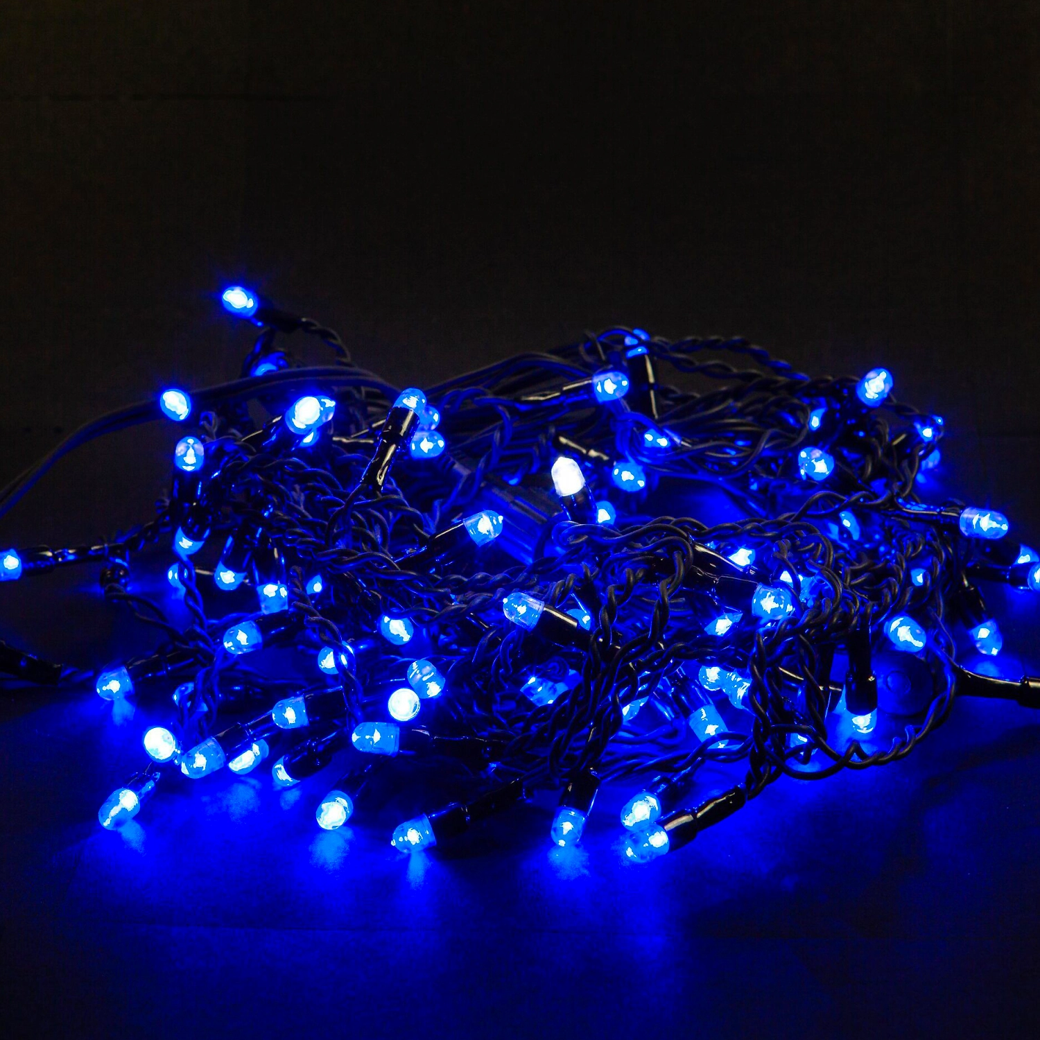 Гирлянда наружная тающие сосульки 100 LED черный 2 м