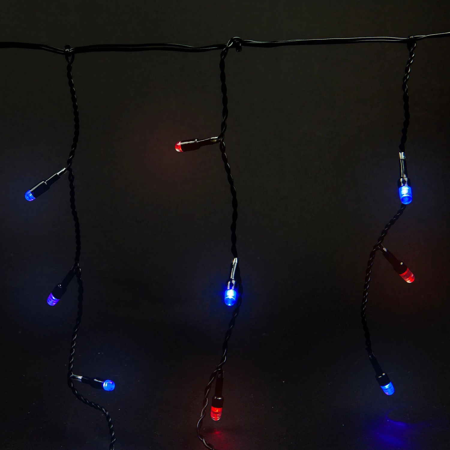 Гирлянда тающие сосульки 100 LED прозрачная 2 м