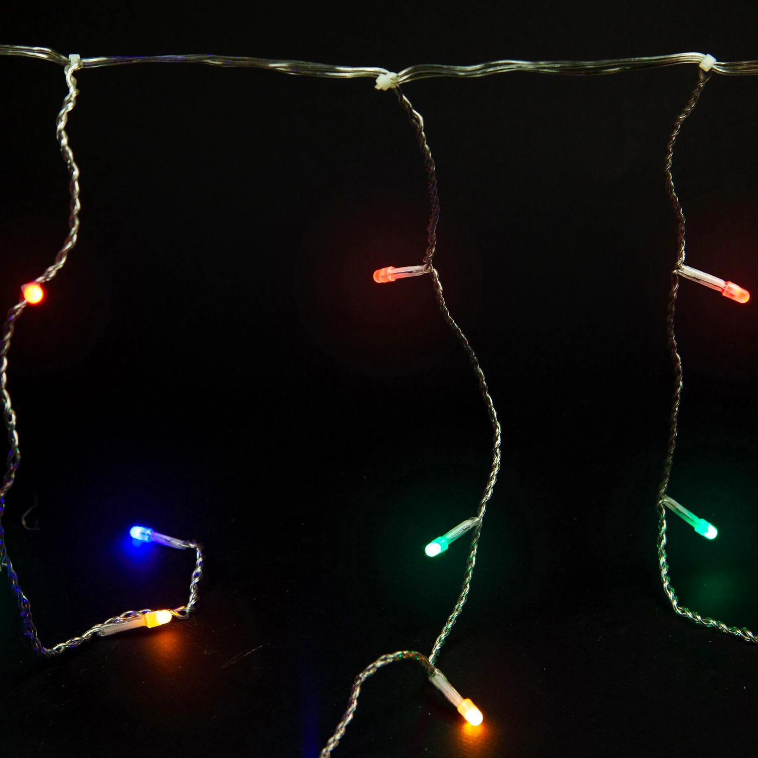 Гирлянда бахрома SH LIGHTS 100 LED мультиколор 2х0,7 м