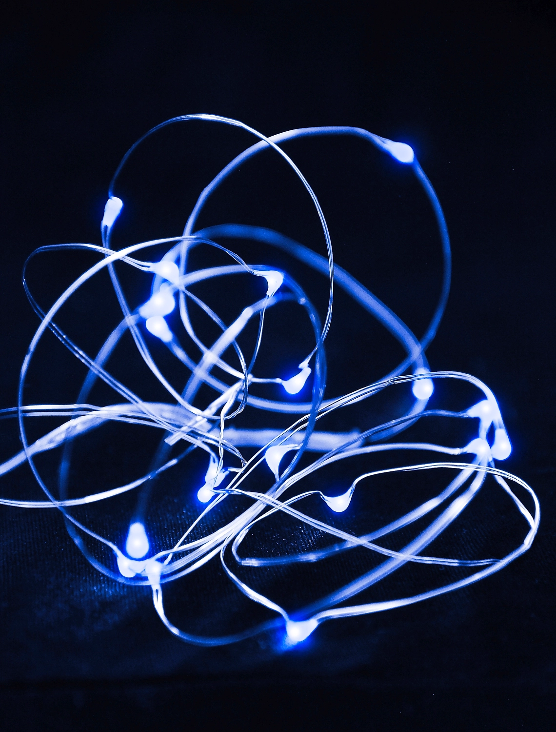 Гирлянда внутренняя нить 20 LED синий 1,9 м