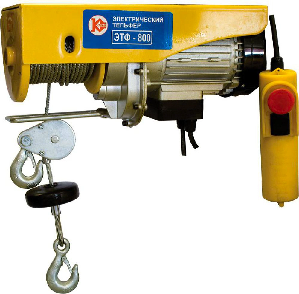 Тельфер КАЛИБР ЭТФ-800 электрический 800 кг 12-6 м