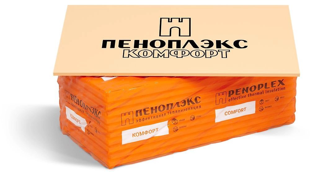 Экструзионный пенополистирол XPS ПЕНОПЛЭКС КОМФОРТ 1185х585х20 мм