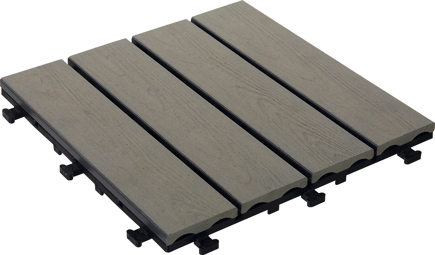 Покрытие модульное древесно-полимерный композит серое 300x300х25 мм 6 шт