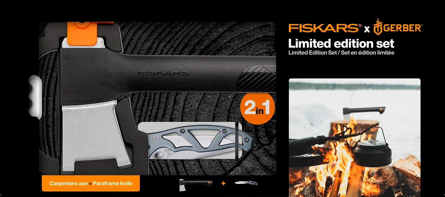 Набор топор + нож FISKARS Limited 1 кг