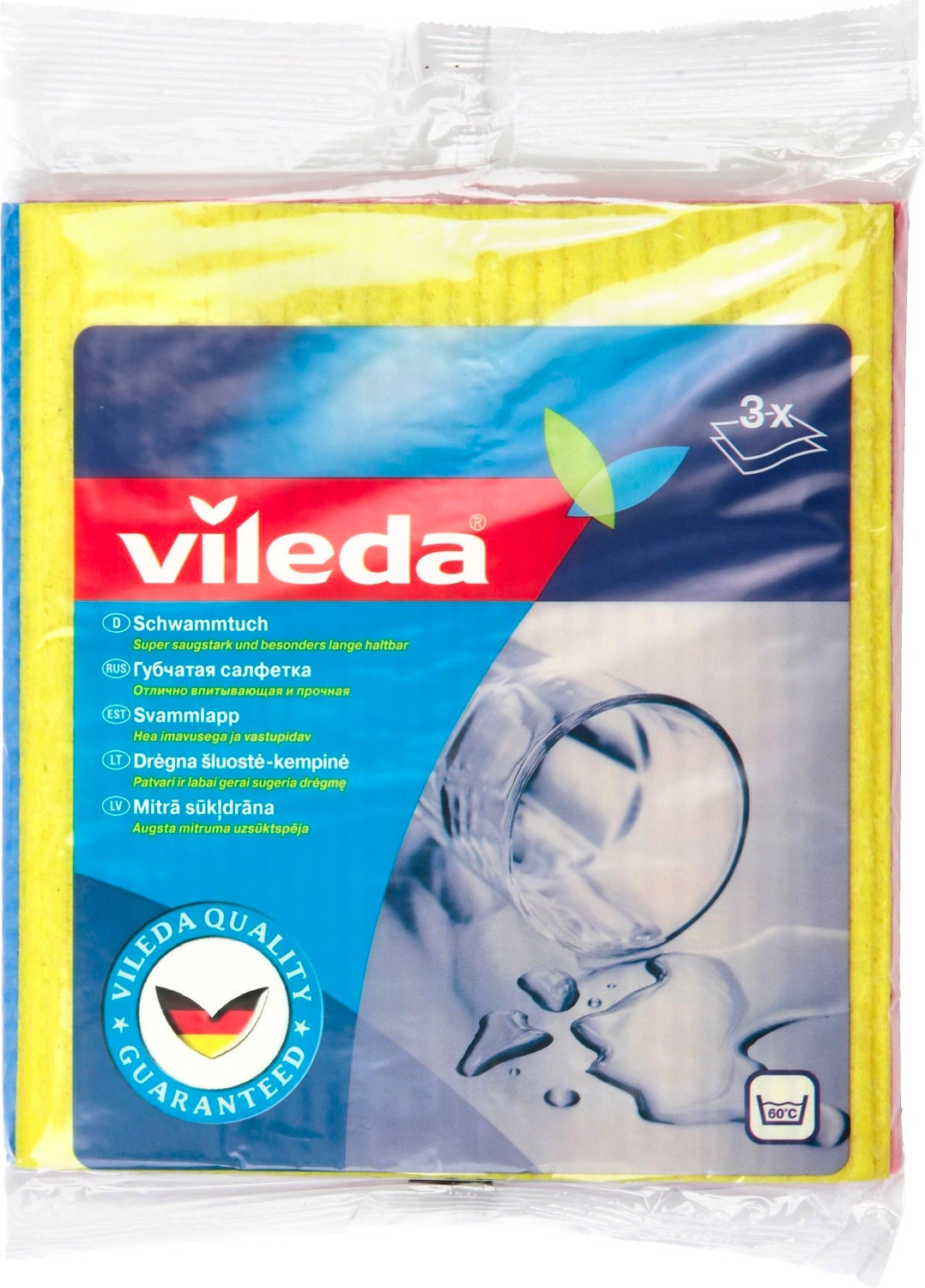 Салфетки Vileda губчатые 20х18 см 3 шт