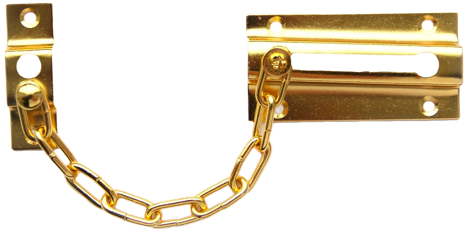 Накидная цепочка для двери Larvij L6301GO золото