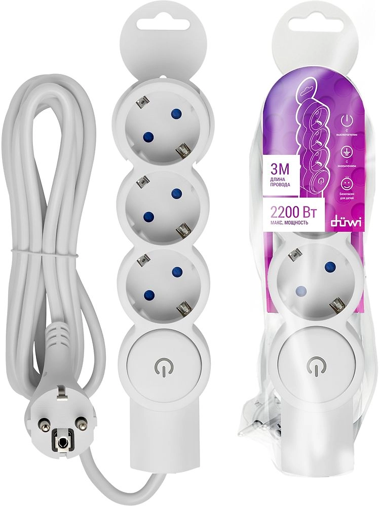 Удлинитель Duwi Eco 3 гнезда 3 м