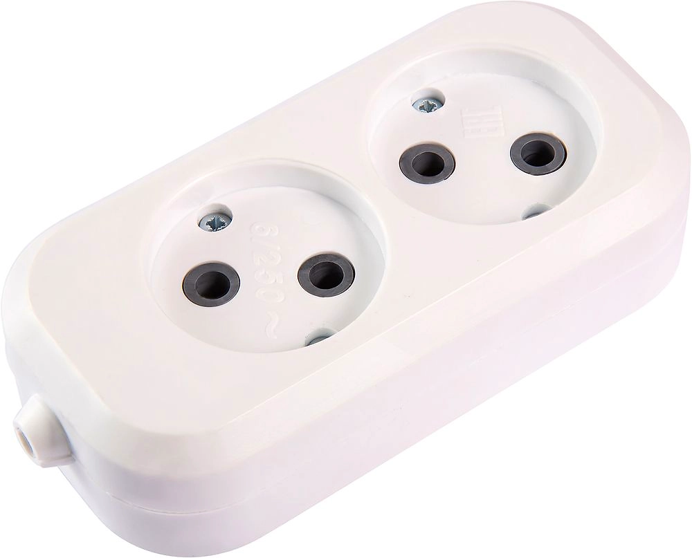 Колодка Duwi 2 гнезда 2200 Вт