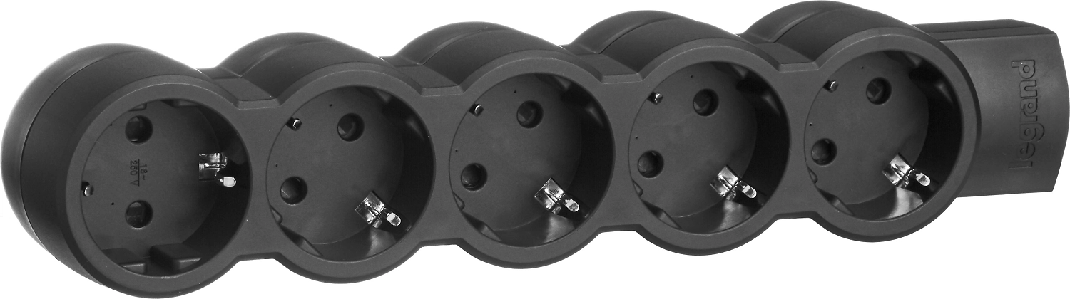 Колодка Legrand Стандарт 5 гнезд 3500 Вт с заземлением