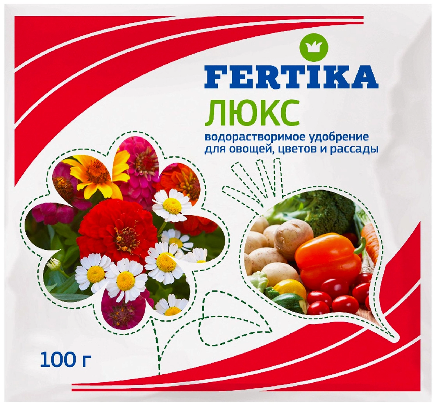 Удобрение комплексное FERTIKA Люкс для комнатных, овощных, цветочных  100 гр