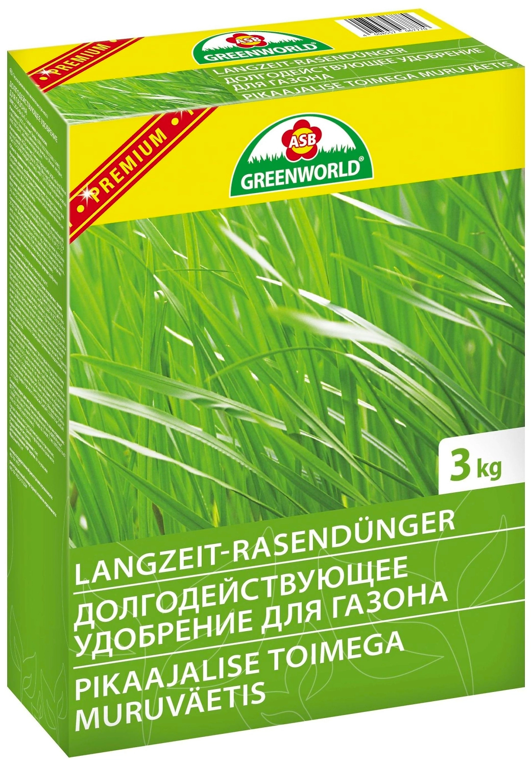 Удобрение минеральное ASB Greenworld долгодействующее для газона 3 кг