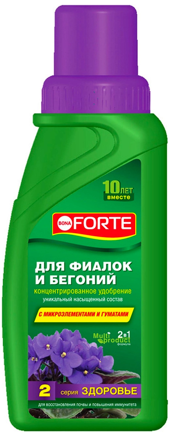 Удобрение для фиалок BONA FORTE серия Здоровье 285 мл