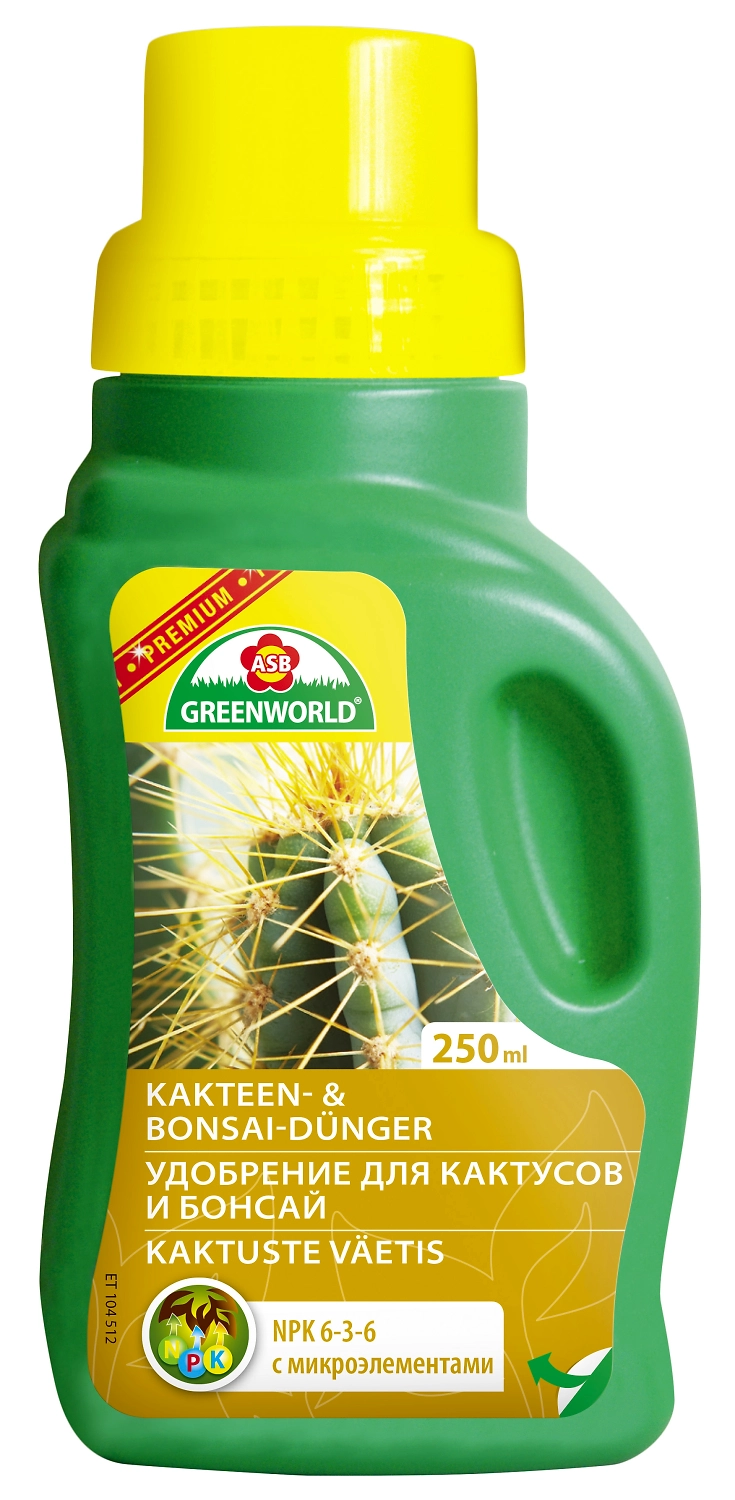 Удобрение ASB Greenworld для кактусов и бонсай 250 мл