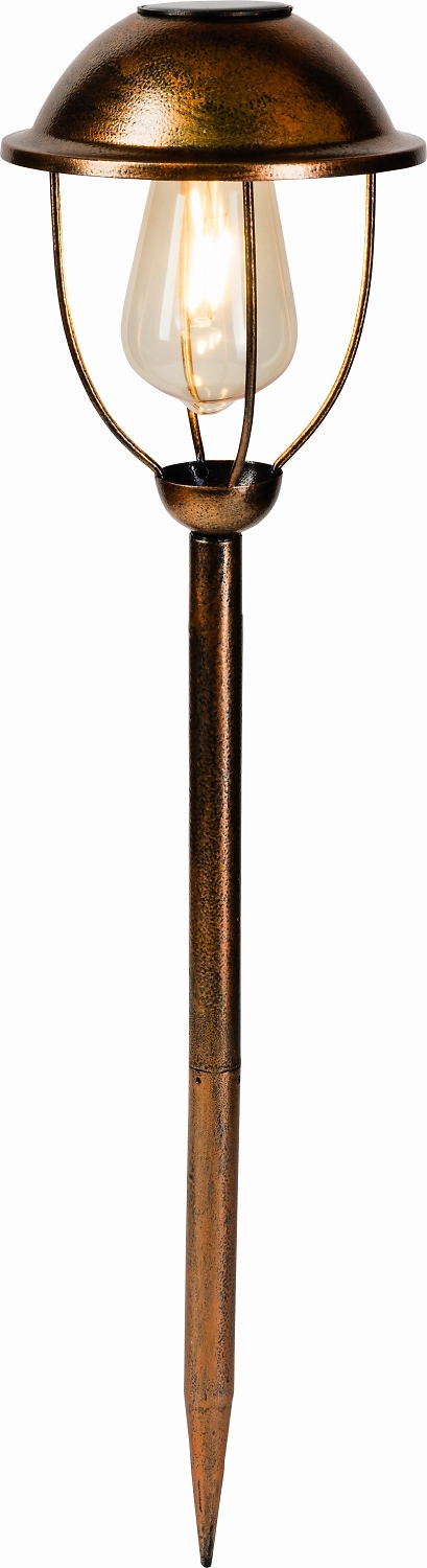 Уличный фонарь на солнечных батареях 206159 медный