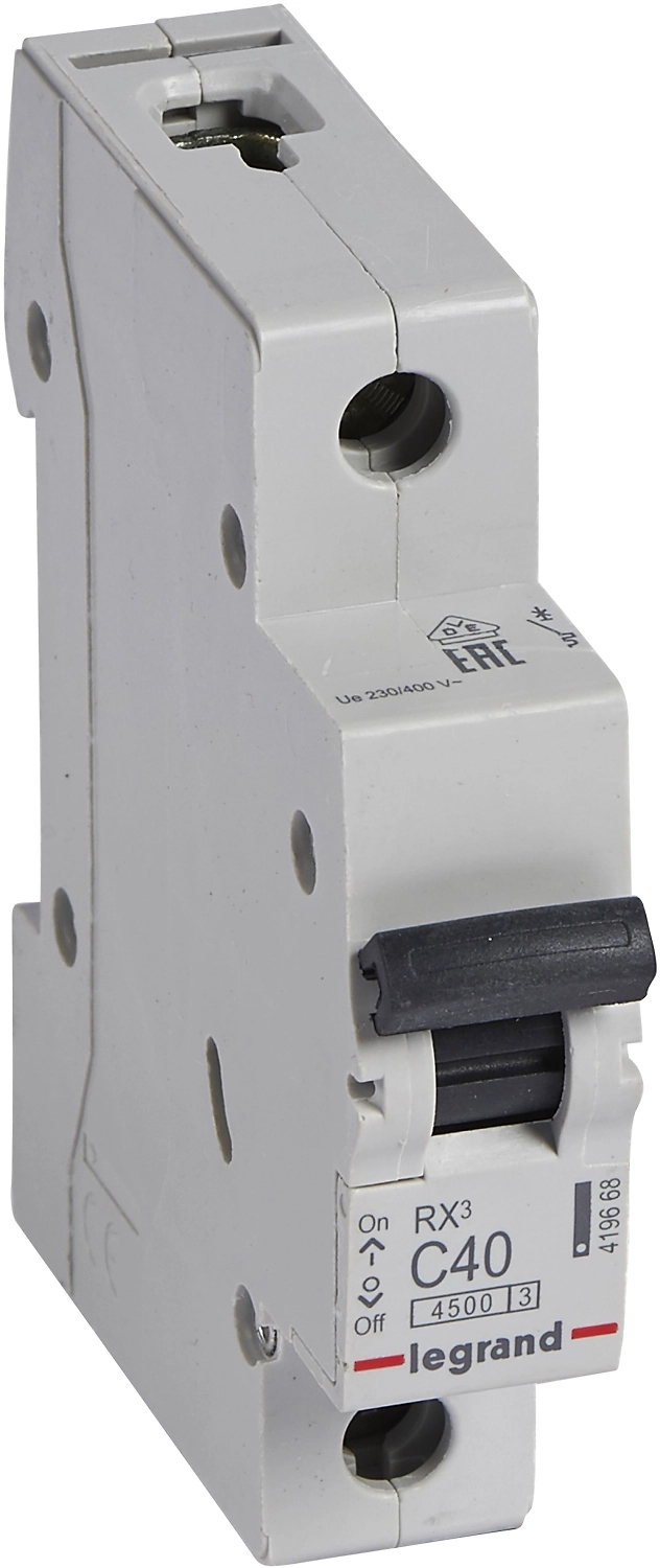 Автоматический выключатель Legrand RX3 1P C40 A 4,5 кА