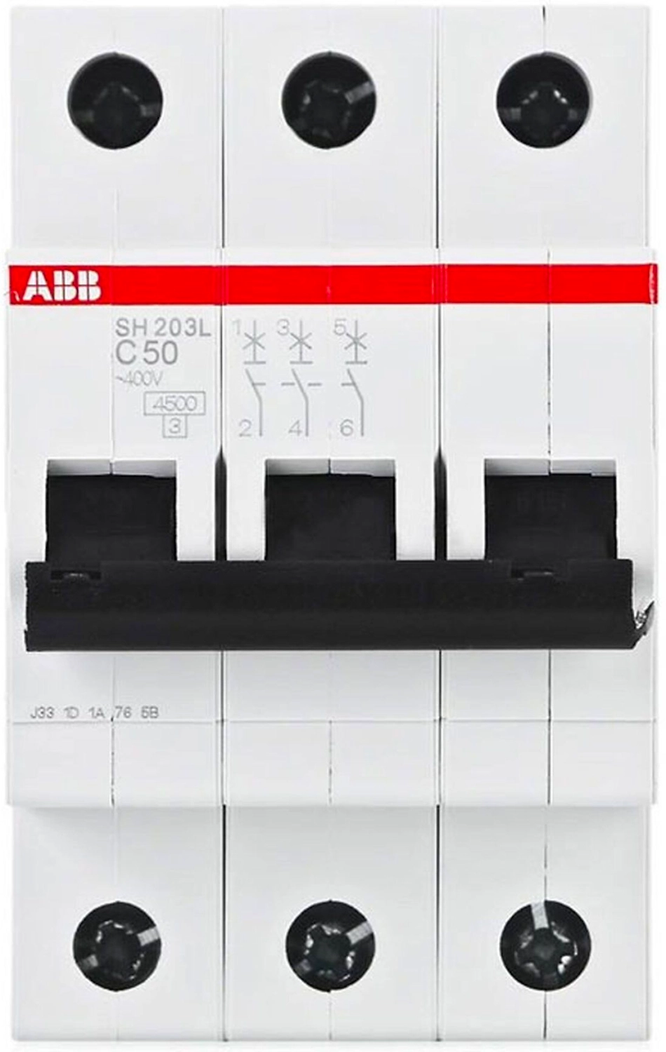 Автоматический выключатель ABB SH203L 3Р С50А 4,5кА